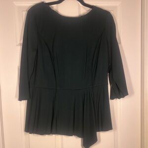 Eloquii Dark Green Peplum Women's Top